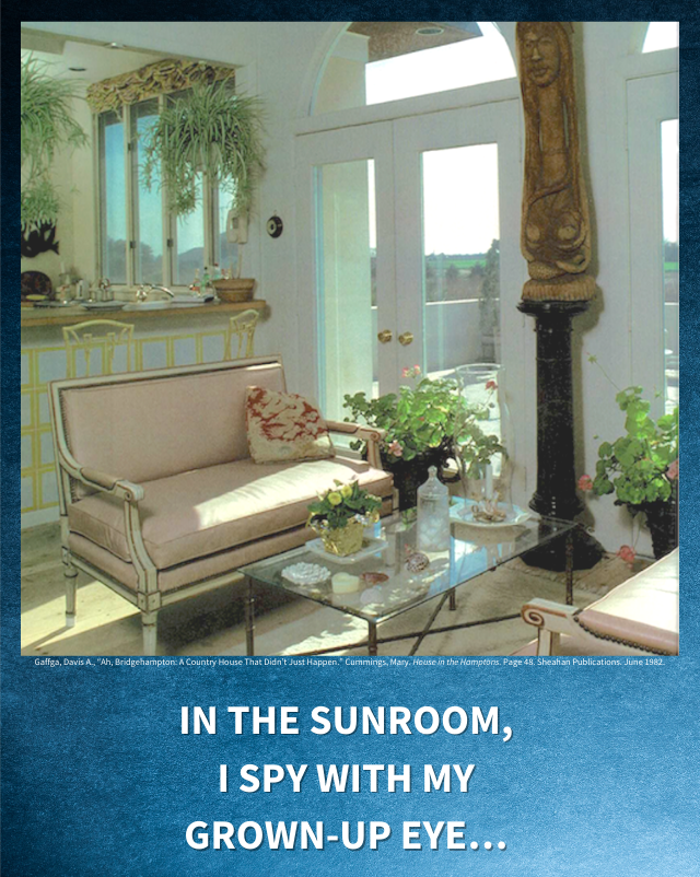 The 1982 sunroom in Jay Paul's home in the Hamptons